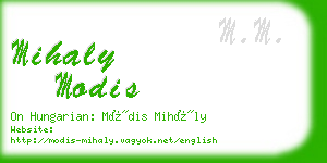 mihaly modis business card